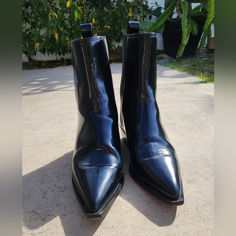 Anine Bing Sky Black Leather Ankle Boots size 41 US 10/10.5 - Picture 5 of 6